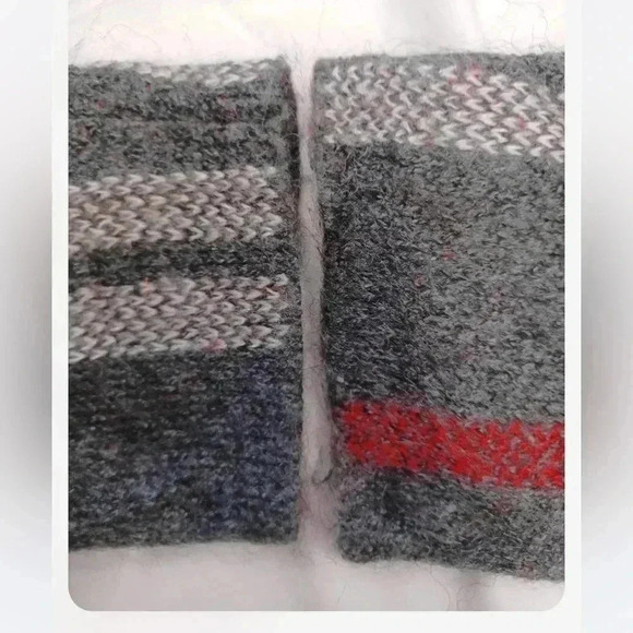 Tahari Wool Blend Plaid Chunky Knit Open Cardigan Size Medium - Picture 9 of 9